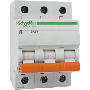 Автоматический выключатель ВА63 3 полюса 50 А тип C 4,5 КА SCHNEIDER ELECTRIC серии "Домовой"